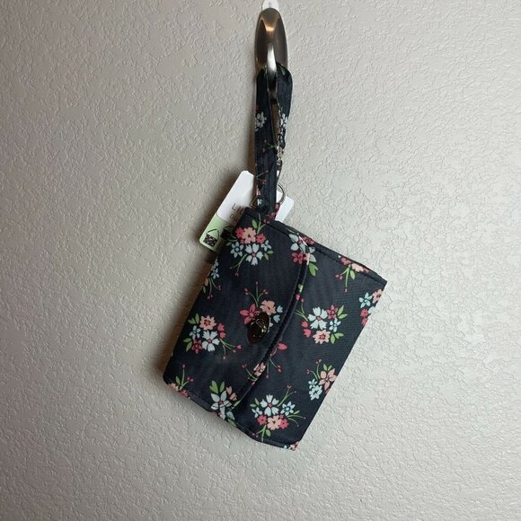 NWT Lillybit by Demdaco Diaper Clutch Bag Tote Purse Changing Pad Gray Pink - Picture 6 of 9